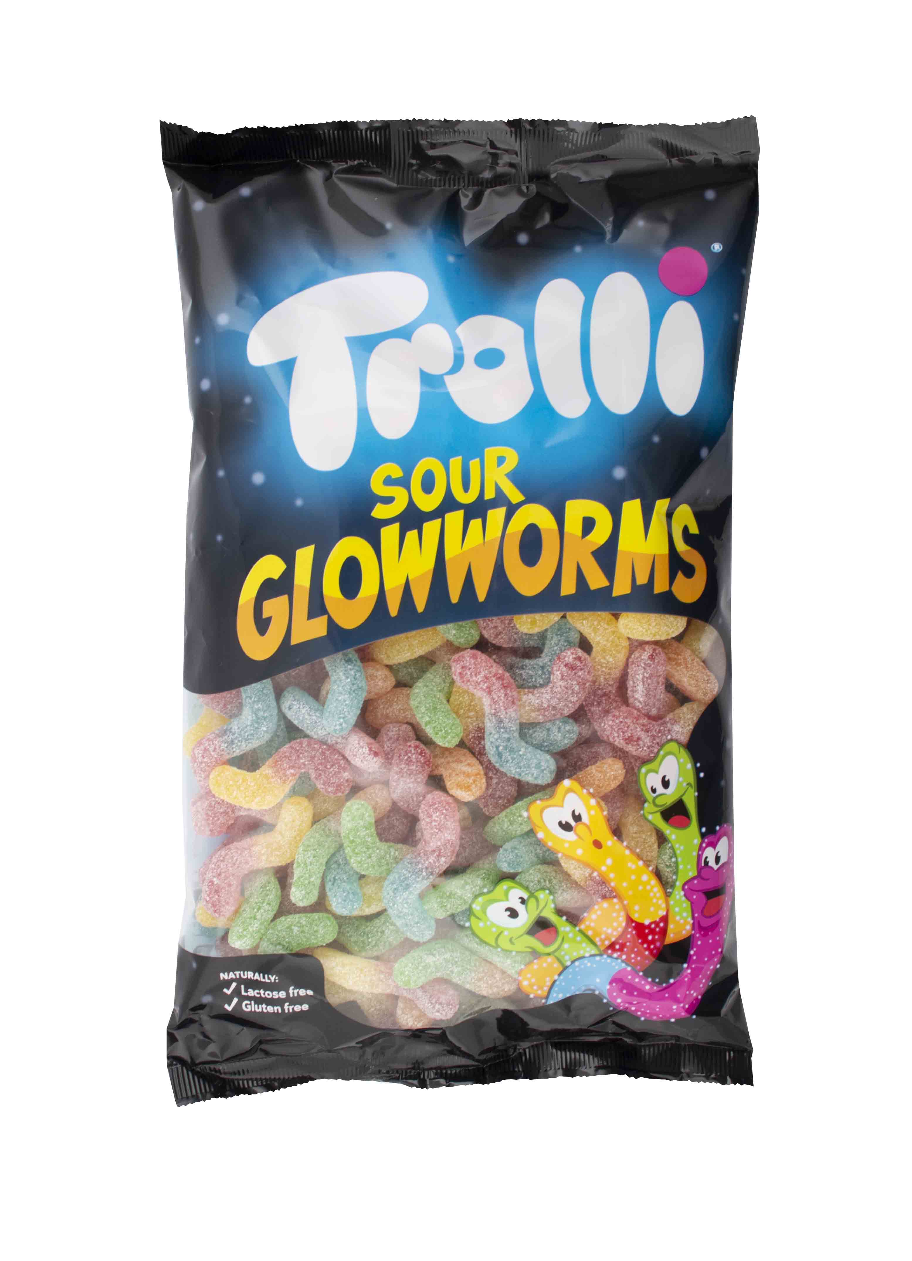 Sour Glowworms želé 1000g