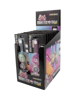 Monster High svietiace hodinky s cukr.- 24 ks